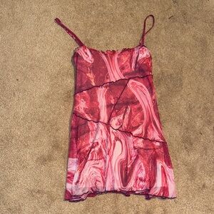Urban Outfitters Pink/Red Marble Dress